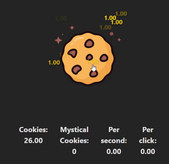Clicking the cookie!